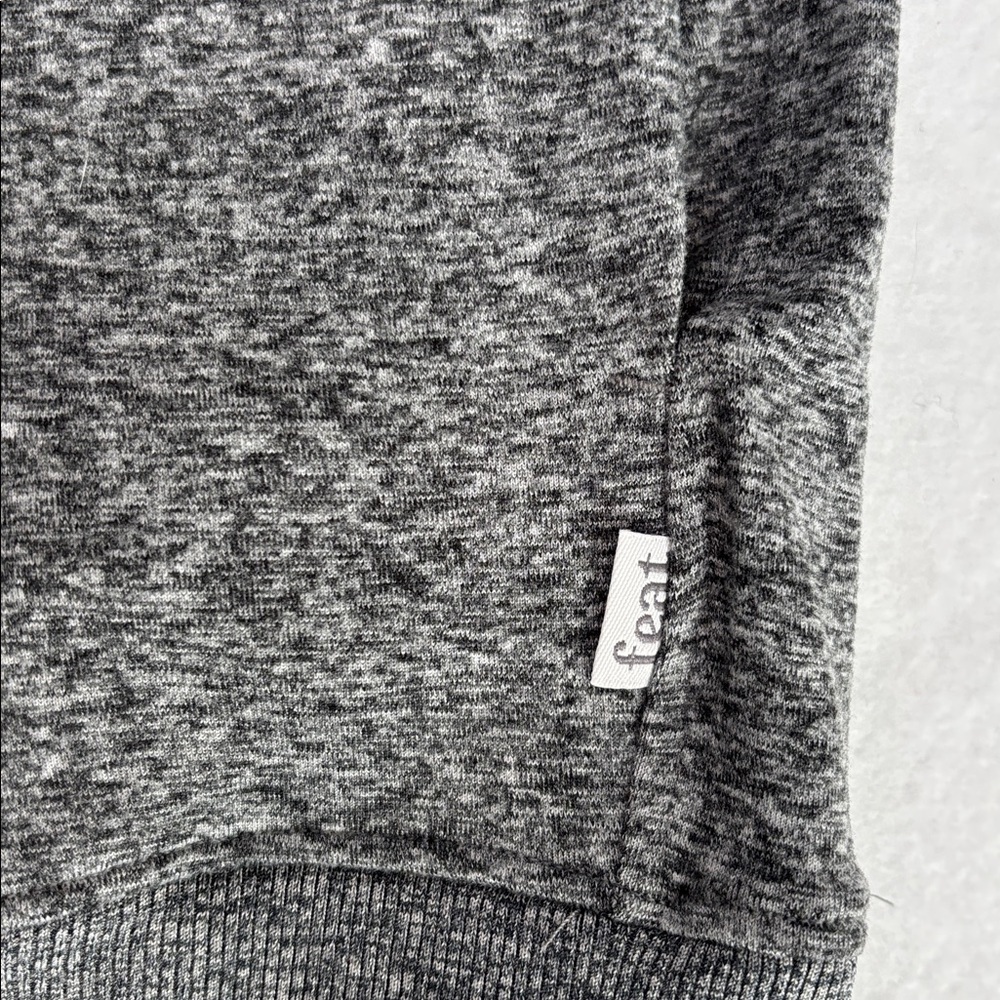 feat hoodie Heather Gray Roam drawstring women’s small, XL soft cozy warm new - Picture 5 of 9